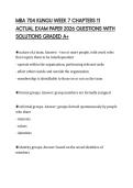 MBA 704 KUNGU WEEK 7 CHAPTERS 11 ACTUAL EXAM PAPER 2026 QUESTIONS WITH SOLUTIONS GRADED A&plus;