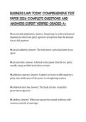 BUSINESS LAW TODAY COMPREHENSIVE TEST PAPER 2026 COMPLETE QUESTIONS AND ANSWERS EXPERT VERIFIED GRADED A&plus;