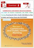 Test Bank for Rector's Community and Public Health Nursing&colon; Promoting the Public's Health 11th Edition by Mary Jo Stanley and Charlene Niemi isbn-9781975238957