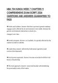 MBA 704 KUNGU WEEK 7 CHAPTERS 11 COMPREHENSIVE EXAM SCRIPT 2026 QUESTIONS AND ANSWERS GUARANTEED TO PASS