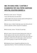 MBA 704 KUNGU WEEK 7 CHAPTERS 11 EXAMINATION TEST 2026 TESTED QUESTIONS WITH FULL SOLUTION GRADED A&plus;