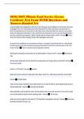 2026&sol;2027 Illinois Food Service License Certificate Test Exam WITH Questions and Answers &lpar;Graded A&plus;&rpar;