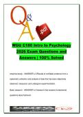 WGU C180 EXAM COMPLETE PACKAGE DEAL