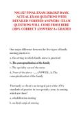 NSG 527 FINAL EXAM 2026&sol;2027 BANK  ACTUAL EXAM QUESTIONS WITH  DETAILED VERIFIED ANSWERS &sol; EXAM  QUESTIONS WILL COME FROM HERE  &lpar;100&percnt; CORRECT ANSWERS&sol; A&plus; GRADED