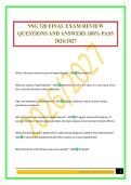 NSG 320 FINAL EXAM REVIEW QUESTIONS AND ANSWERS 100&percnt; PASS 2026&sol;2027