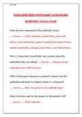 ROUB Registered Ophthalmic Ultrasound Biometrist Exam 2025-2026&colon; Complete Actual Test Questions & Answers &vert; Study Guide