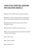 CAISS ACTUAL PAPER 2026 QUESTIONS WITH SOLUTIONS GRADED A&plus;