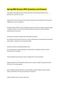 Spring BM2 Review APES Questions and Answers