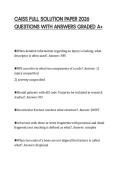 CAISS FULL SOLUTION PAPER 2026 QUESTIONS WITH ANSWERS GRADED A&plus;
