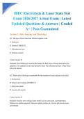 IBEC Electrolysis & Laser State Test Exam 2026&sol;2027 Actual Exam &vert; Latest Updated Questions & Answers &vert; Graded A&plus; &vert; Pass Guaranteed