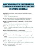 CALIFORNIA BOATING COMPREHENSIVE STUDY GUIDE 2026 FULL QUESTIONS AND SOLUTIONS GRADED A&plus;