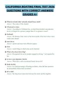 CALIFORNIA BOATING FINAL TEST 2026 QUESTIONS WITH CORRECT ANSWERS GRADED A&plus;