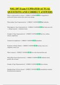 NSG 207 Exam 5 UPDATED ACTUAL  QUESTIONS AND CORRECT ANSWERS