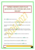 NSPIRE CERTIFICATION EXAM QUESTIONS AND ANSWERS 100&percnt; PASS 2026&sol;2027