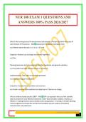 NUR 108 EXAM 1 QUESTIONS AND ANSWERS 100&percnt; PASS 2026&sol;2027