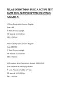 RELIAS DYSRHYTHMIA BASIC A ACTUAL TEST PAPER 2026 QUESTIONS WITH SOLUTIONS GRADED A&plus;