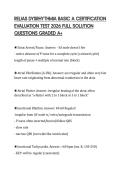 RELIAS DYSRHYTHMIA BASIC A CERTIFICATION EVALUATION TEST 2026 FULL SOLUTION QUESTIONS GRADED A&plus;