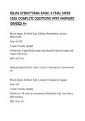 RELIAS DYSRHYTHMIA BASIC A FINAL PAPER 2026 COMPLETE QUESTIONS WITH ANSWERS GRADED A&plus;