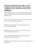 RELIAS RN ADVANCED MATH ABILITY 2026 COMPLETE STUDY GUIDE FULL SOLUTIONS VERIFIED A&plus;