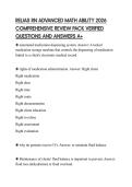 RELIAS RN ADVANCED MATH ABILITY 2026 COMPREHENSIVE REVIEW PACK VERIFIED QUESTIONS AND ANSWERS A&plus;