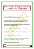 TEST 3 NUR 254 EXAM QUESTIONS AND ANSWERS 100&percnt; PASS 2026&sol;2027