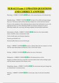 NUR 612 Exam 1 UPDATED QUESTIONS  AND CORRECT ANSWERS