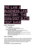 2026&sol;2027 Elite Pre-Law & Business Law Test Bank &vert; LSAT&comma; LEB 323&comma; UCC Art&period; 12&comma; CTA & TRAIGA