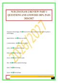 NUR 254 EXAM 2 REVIEW PART 1 QUESTIONS AND ANSWERS 100&percnt; PASS 2026&sol;2027