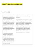 CMN 574 Questions and Answers