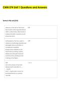 CMN 574 Unit 1 Questions and Answers