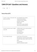 CMN 574 Unit 1 Questions and Answers