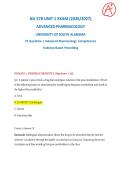 NU 578 Unit 1 Exam  2026-2027  &vert; ACTUAL EXAM &vert; Advanced Pharmacology &vert; University of South Alabama &vert; 75 Questions & Verified Answers &vert; Evidence-Based Prescribing &vert; Pass Guaranteed - A&plus; Graded