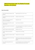 CMN 574 Final Study Guide&colon; Key Medical Concepts  Questions and Answers