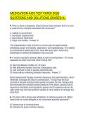 MEDICATION AIDE BUNDLED EXAMS 2026 COMPLETE QUESTIONS AND ANSWERS
