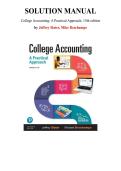 Solution Manual for  College Accounting&colon; A Practical Approach&comma; 15th edition by Jeffrey Slater&comma; Mike Deschamps&comma; Chapter 1-25 &vert; All Chapters