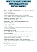 MEDICAL KSV REVIEW CERTIFICATION SCRIPT 2026 QUESTIONS WITH SOLUTIONS GRADED A&plus;