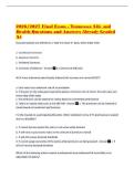 2026&sol;2027 Final Exam - Tennessee Life and Health Questions and Answers Already Graded A&plus;