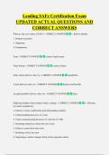Leading SAFe Certification Exam  UPDATED ACTUAL QUESTIONS AND  CORRECT ANSWERS