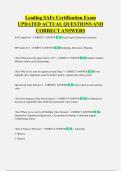 Leading SAFe Certification Exam  UPDATED ACTUAL QUESTIONS AND  CORRECT ANSWERS