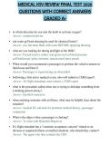 MEDICAL KSV REVIEW FINAL TEST 2026 QUESTIONS WITH CORRECT ANSWERS GRADED A&plus;