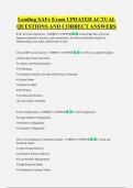 Leading SAFe Exam UPDATED ACTUAL  QUESTIONS AND CORRECT ANSWERS