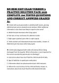 RN HESI EXIT EXAM VERSION 3 PRACTICE SOLUTION PACK 2026 COMPLETE 160 TESTED QUESTIONS AND CORRECT ANSWERS GRADED A&plus;