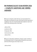 RN PHARMACOLOGY EXAM REVIEW 2026 &mdash; COMPLETE QUESTIONS AND VERIFIED ANSWERS