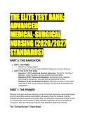 Elite Test Bank&colon; Advanced Medical-Surgical Nursing &lpar;2026&sol;2027 Standards&rpar; &vert; 88 Scenarios & Rationales