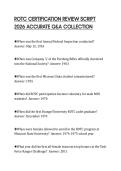 ROTC CERTIFICATION REVIEW SCRIPT 2026 ACCURATE Q&A COLLECTION