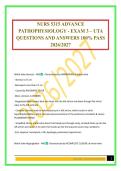 NURS 5315 ADVANCE PATHOPHYSIOLOGY - EXAM 3 &ndash; UTA QUESTIONS AND ANSWERS 100&percnt; PASS 2026&sol;2027