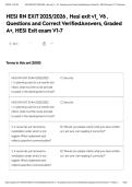HESI RN EXIT 2025&sol;2026 &comma; Hesi exit v1&lowbar; V6 &comma; Questions and Correct VerifiedAnswers&comma; Graded A&plus;&comma; HESI Exit exam V1-7