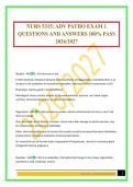NURS 5315&colon; ADV PATHO EXAM 1 QUESTIONS AND ANSWERS 100&percnt; PASS 2026&sol;2027