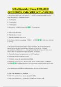 MTA Dispatcher Exam UPDATED  QUESTIONS AND CORRECT ANSWERS
