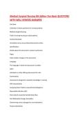 Medical-Surgical Nursing 8th Edition Test Bank QUESTIONS  WITH WELL VERIFIED ANSWERS  Test Bank  Collection of exam questions for nursing students&period;  Medical-Surgical Nursing  Field of nursing focusing on adult patients&period;  Instant Download  Immediate access